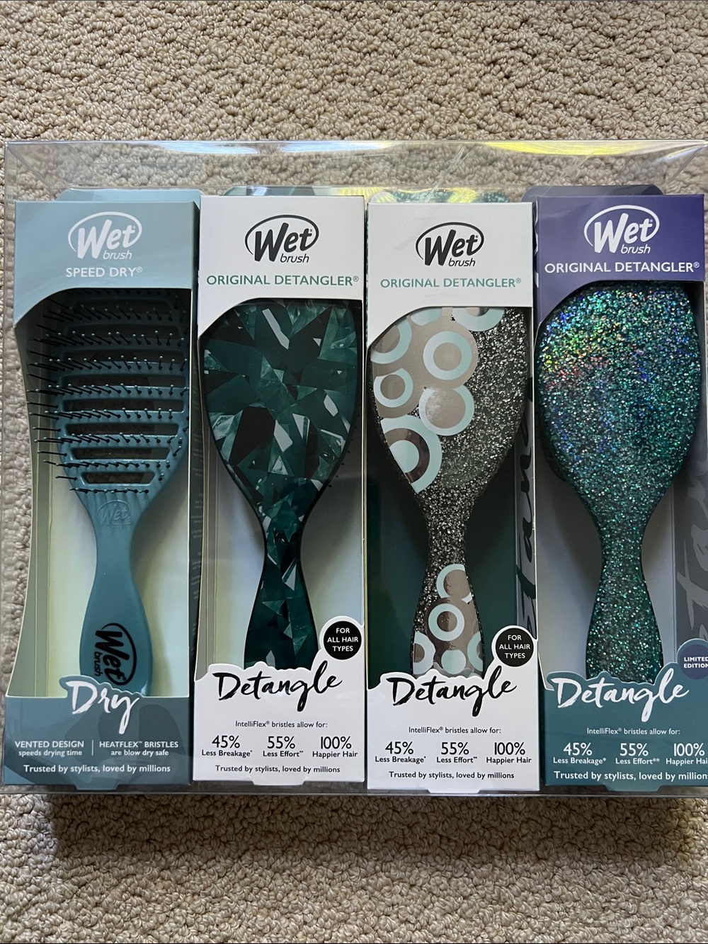 Wet Brush Original Detangler Hair Brush Set (Includes all 4)